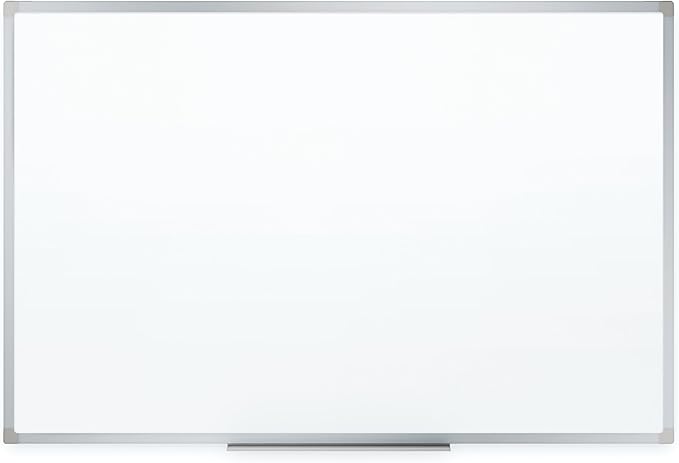 Mead White Board 24" x 18", Dry Erase Whiteboard For Wall, Non-Magnetic, White/Silver (85355)
