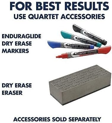 Quartet Glass Whiteboard Desktop Easel, 9" x 11", Dry Erase Surface, Clean Erase, Includes 1 Dry Erase Marker, White (GDE119)