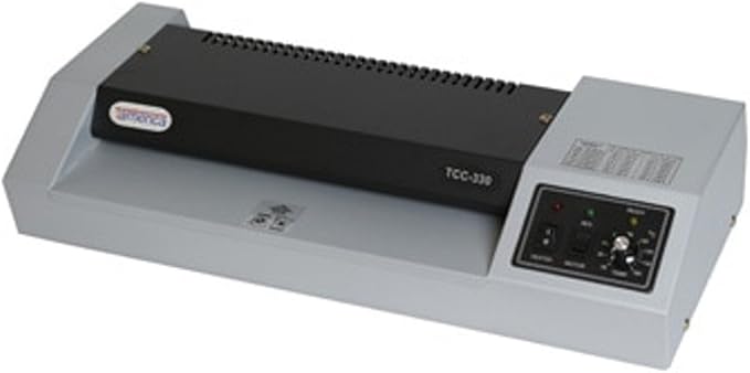 Tamerica TCC330 Professional Laminator, 120V/60Hz, 13" Max. Laminating Width, Up to 26"/min Speed, 10 mil Max Pouch Gauge, Warm-Up Time 3.5-4.5 min, Reverse/Anti-Jam Mechanism, Silicon Roller