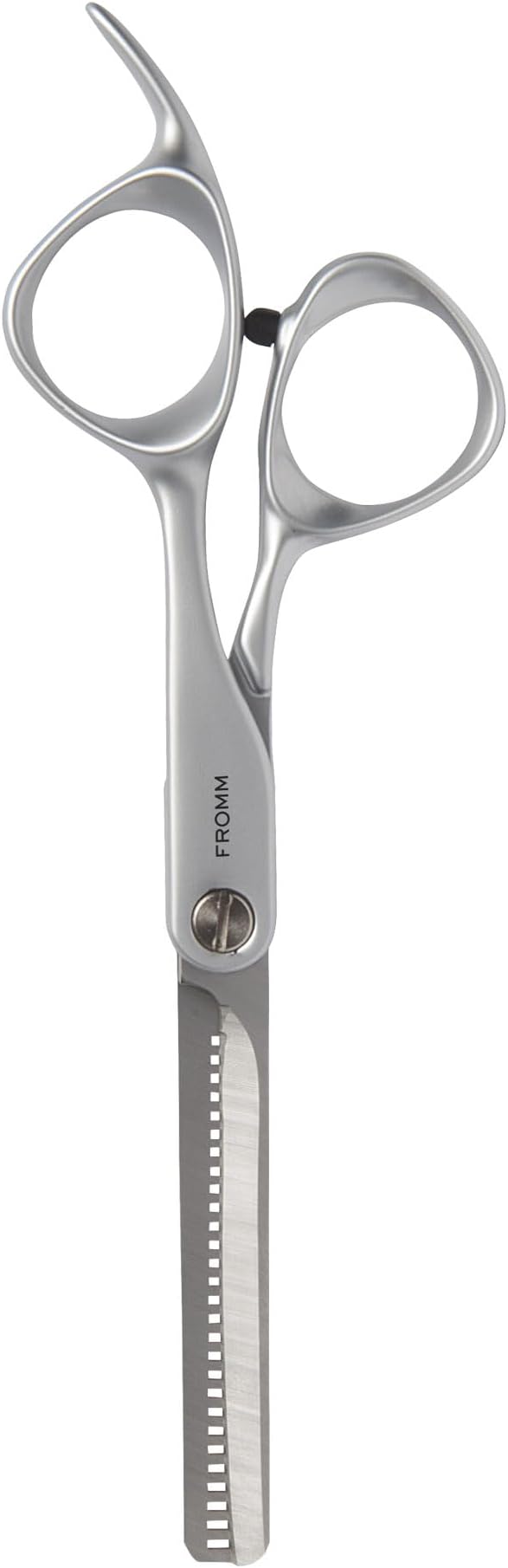 Fromm Professional Transform 5.75" 28-Tooth Extra Smooth Hair Thinning & Texturizing Shears on Wet & Dry Hair in Matte Silver Japanese Steel Scissors with Beveled Blade for Salon Stylists