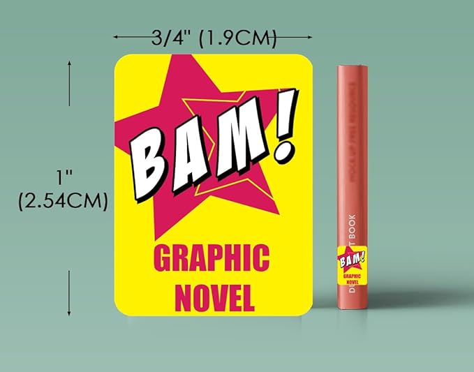Genre Book Spine Labels | Library Classification Stickers Graphic Novels 450pcs