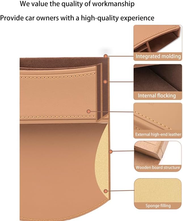 Dragon Art Multifunctional Car Seat Organizer, Auto Seat Gap Filler, Brown 1 Pack