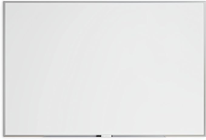 U Brands Magnetic Whiteboard 48" x 72", Large Dry Erase Board with Silver Aluminum Frame, Wall Mounted White Board for Office, Classroom & Conference Room, 6' x 4'