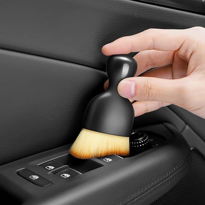 Car Interior Detailing Brush – Soft Bristle Dust Brush for Dashboards, Air Vents, Seats & Console Care | Auto Cleaning Brush for Deep Interior Detail & Scratch-Free Finish