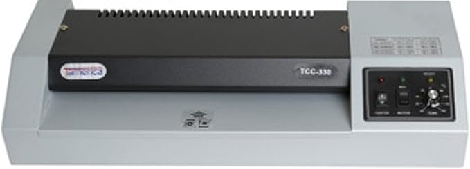 Tamerica TCC330 Professional Laminator, 120V/60Hz, 13" Max. Laminating Width, Up to 26"/min Speed, 10 mil Max Pouch Gauge, Warm-Up Time 3.5-4.5 min, Reverse/Anti-Jam Mechanism, Silicon Roller