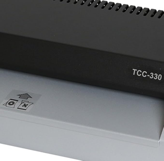 Tamerica TCC330 Professional Laminator, 120V/60Hz, 13" Max. Laminating Width, Up to 26"/min Speed, 10 mil Max Pouch Gauge, Warm-Up Time 3.5-4.5 min, Reverse/Anti-Jam Mechanism, Silicon Roller