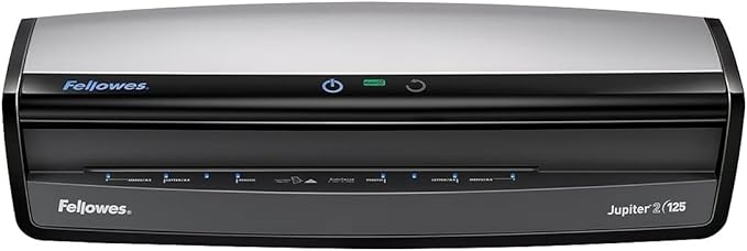 Fellowes Jupiter 2 125 Laminator with 10 Pouches, 12.5 Inch (5734101), Black & Grey