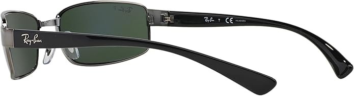 Ray-Ban RB3364 Metal Polarized Rectangular Sunglasses