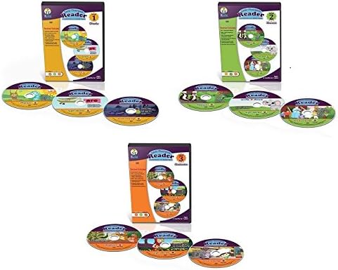 Early Reading Program for Baby, Toddler, Preschool, Kindergarten- Alphabet, Vowel Phonics & 200+ Sight Words - Little Champion Reader 9 DVD, Flash Card, Book Kit