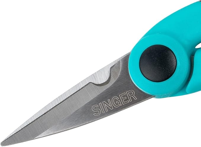 SINGER 00558 5-1/2-Inch ProSeries Heavy Duty Scissors with Power Notch, Teal