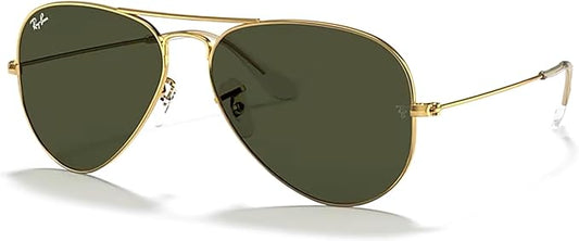 Ray-Ban RB3025 Metal POLARIZED Aviator Sunglasses For Men For Women +BUNDLE with ACCESSORY EYEWEAR KIT