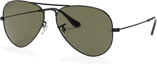 Ray-Ban RB3025 Metal POLARIZED Aviator Sunglasses For Men For Women +BUNDLE with ACCESSORY EYEWEAR KIT