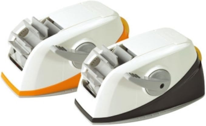 3M Desktop Dual_2 Acrylic Sticky Tape Dispenser Core, Self_Auto Cutter Tape Holder (Orange)