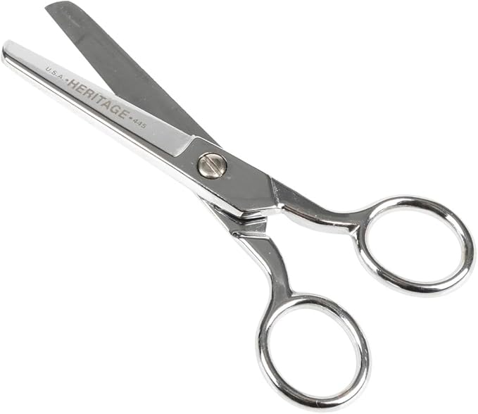 Klein Tools H445 Scissors, Made in USA, Safety Scissors for Thread, Yarn, Weaving and Knitting Mills for Right-Hand or Left-Hand Use, 5-Inch