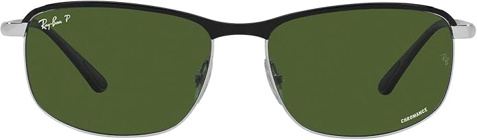 Ray-Ban Unisex Rb3671ch Chromance Rectangular Sunglasses