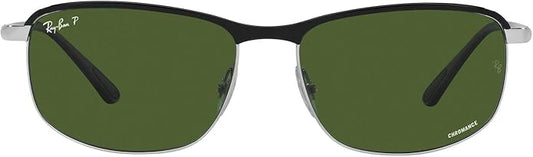Ray-Ban Unisex Rb3671ch Chromance Rectangular Sunglasses