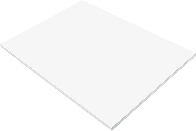 Prang (Formerly SunWorks) Construction Paper, Bright White, 18" x 24", 50 Sheets