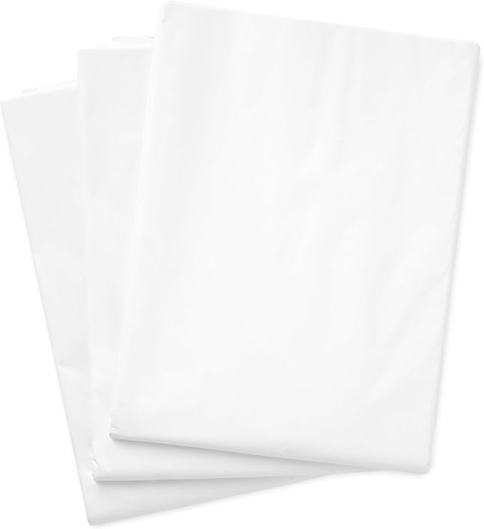 Hallmark Bulk White Tissue Paper (100 Sheets) for Birthdays, Christmas, Graduations, Gift Wrap, Crafts, DIY Paper Flowers, Tassel Garland, Gift Baskets