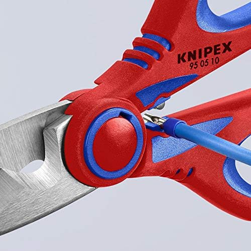 KNIPEX Electricians' Shears, 6.25-Inch | With Crimp Area | For Ferrules | Pack of 4