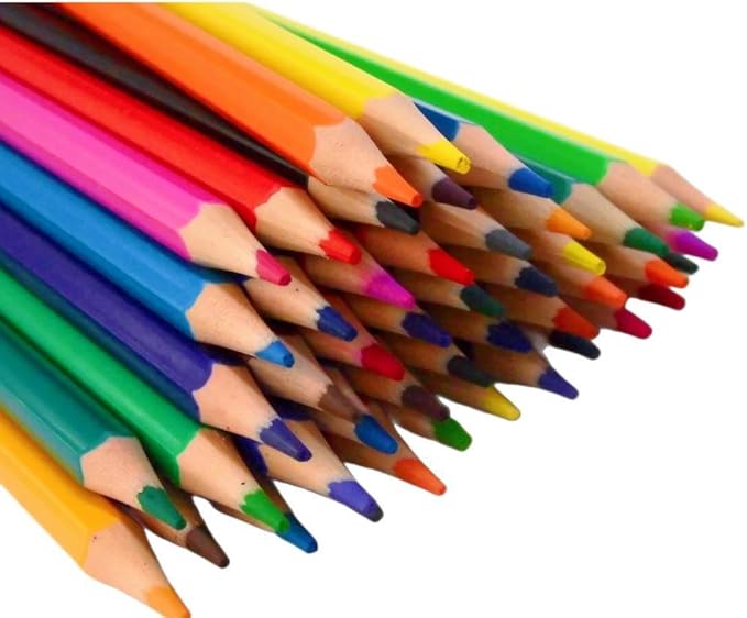Colored Pencils Bulk, Kids School Supplies For Teachers, 6 Packs with 24 Colors