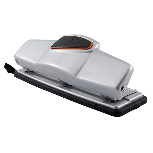 Office Depot 3-Hole Paper Punch, 20-Sheet Capacity, Silver, 275882CA