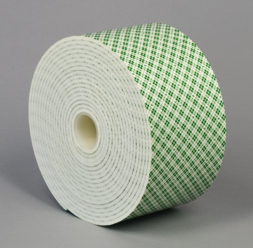 3M 4008 Natural Polyurethane Double Coated Foam Tape, 4" width x 5yd length (1 roll)