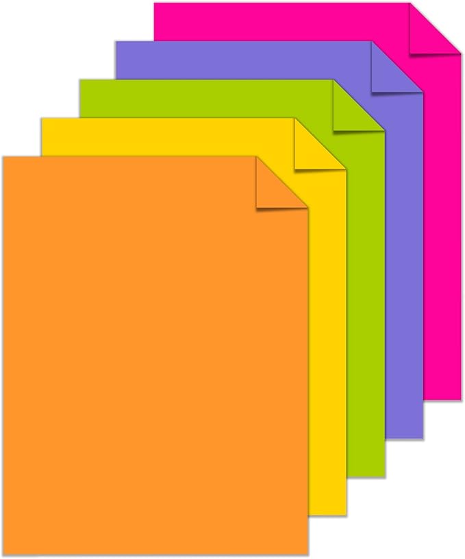 Astrobrights® Color Card Stock, Happy Assortment, Letter (8.5" x 11"), 65 Lb, Pack Of 250