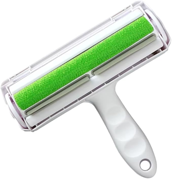 Portable Pet Hair & Lint Remover – Multi-Surface Reusable Lint Roller for Cats & Dogs, Works on Furniture, Carpets, Bedding & Clothes (Green)