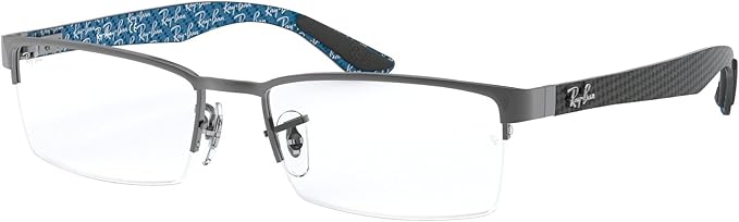 Ray-Ban Unisex Rx8412 Rectangular Prescription Eyeglass Frames