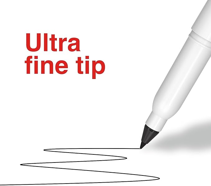 STAPLES Low Odor Dry Erase Markers, Ultra Fine Tip, Black, 36 Pack – Remarx Precision Whiteboard Markers for Offices & Classrooms
