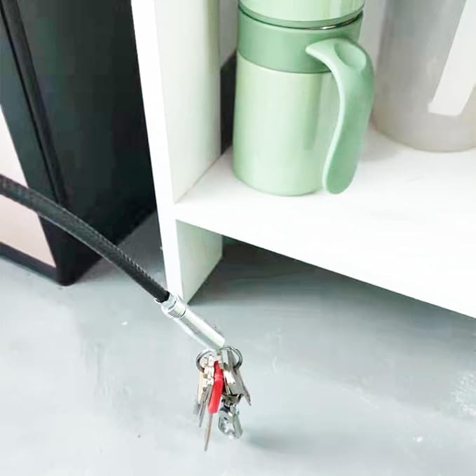 Drain Snake Drain Clog Remover Flexible Grabberable Pick Up Cleaning Tool Reacher Claw Stick, Drain Auger Grab Trash Hairs from Drain,Sink,Bathroom Tub Toilet Hose (118.1 Inch Drain Snake)