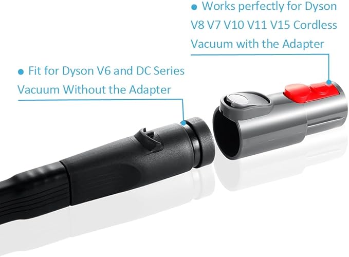Charlux 23'' Flexible Extension Crevice Tool Attachment for Dyson V8 V7 V10 V11 V15 V6 Vacuum Cleaner with Quick Release Converter Adapter