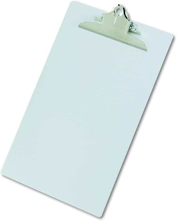 Saunders Recycled Aluminum Clipboard with High-Capacity Clip, 1" Clip Capacity, Holds 8.5 x 14 Sheets, Silver