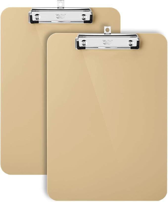 Mr. Pen- Plastic Clipboard, 12.5" x 9", 2 Pack, Petal Glow Clipboard Plastic, Low-Profile Metal Clip with Retractable Hanging Hole