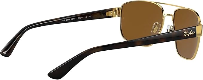 Ray-Ban RB3663 Metal Rectangular Sunglasses