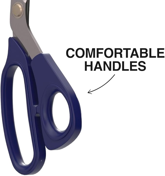 Klein Tools 7310 Heavy-Duty Bent Trimmer Scissors, Made in USA, 11-Inch Large Stainless Steel Ambidextrous Snips with Long Blades and Bent Handles for Professional and Household Use