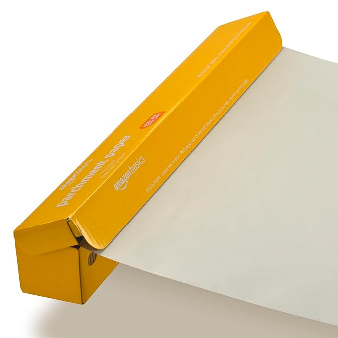 Amazon Basics Non-Stick Parchment Paper for Baking,Cooking,Oven Safe,15 inches,90 Sq Ft Roll,(Pack of 12)