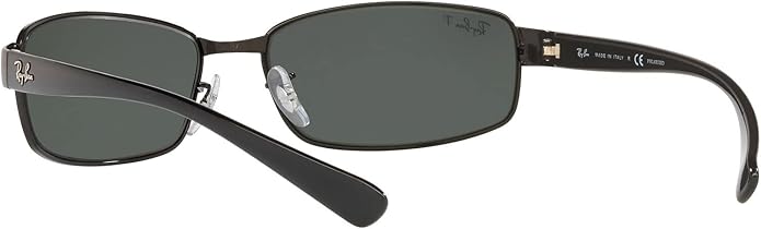 Ray-Ban RB3364 Metal Polarized Rectangular Sunglasses