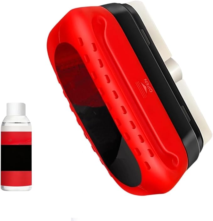 Automotive Oil Film Cleaning Brush,Antifog & Rainproof Glass Cleaning Board for Car Windows,Car Glass Oil Film Remover with Refill,windshield cleaner tool For Improves Clarity (1)