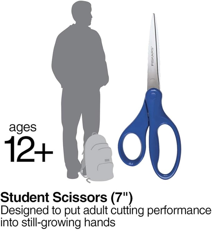 Fiskars 7 Inch Student Scissors, Pink