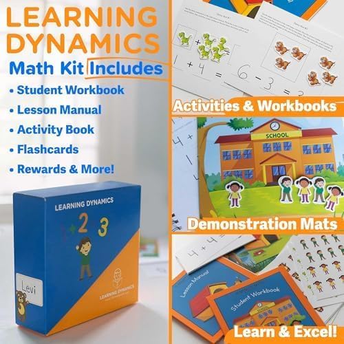 LEARNING DYNAMICS 4 Weeks to Read Program and 15 Minute Math Program – Includes 53 Books, Teaching Manuals, Activity Workbooks, CD, Flashcards, Manipulatives – Learn Math, Reading & Writing