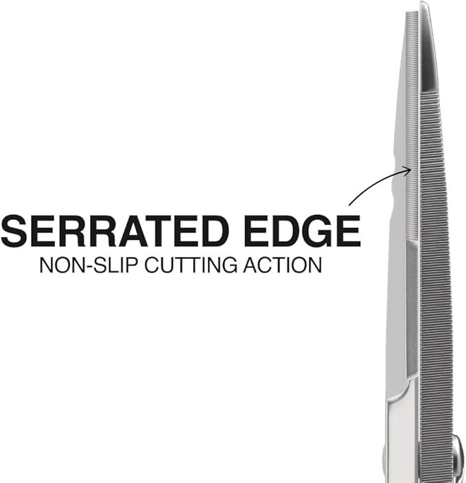 Klein Tools 100CS All-Purpose Precision Scissors, Made in USA, 5.25-Inch Nickel-Plated Snips, Blunt Tip, and Wire Stripping Notches, Multi-Purpose for Professional and Home Usage