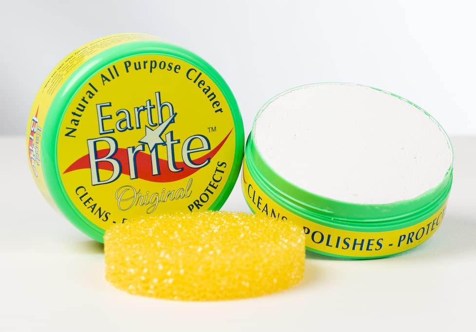All Natural Multipurpose Cleaner for Bathroom, Floor, Kitchen and More | 300g Original Natural Clay Tub + Sponge (2-Pack) Includes Bonus Diamond Towel Cleaning Supplies Kit