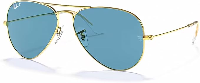 Ray-Ban RB3025 Metal POLARIZED Aviator Sunglasses For Men For Women +BUNDLE with ACCESSORY EYEWEAR KIT
