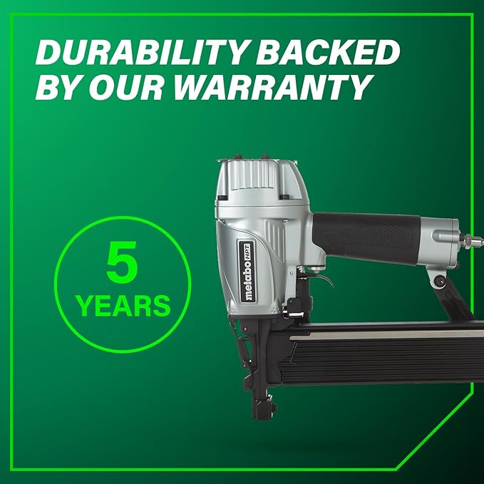 Metabo HPT 7/16" Standard Crown Stapler, Pro-Preferred Pneumatic Power Nailers, Construction Tool for Roof Decking & Subfloor Install, 16 Gauge Power Stapler, 1" to 2" Crown Staples, N5008AC2