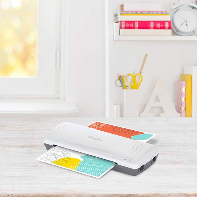Swingline GBC Thermal Laminator Machine, Inspire, 9 Inch, Quick Warm-Up, 3 or 5 Mil, with 5 Standard Laminating Pouches for Home, Office and Classroom, Black (1701857)