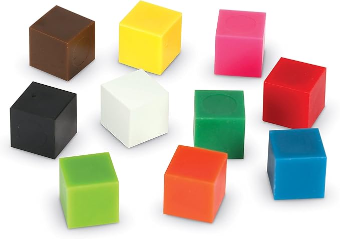 Learning Resources Centimeter Cubes - Ages 6+ Counting and Sorting Toys for Kids, Math Manipulatives, Fine Motor Skills