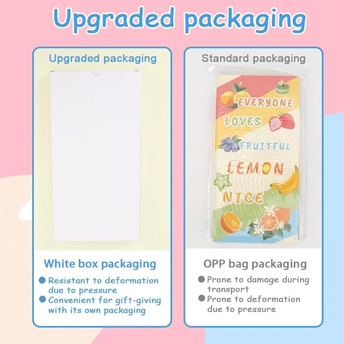 QPIXVB Fruit Sticky Notes Set,Sticky Tabs,Kawaii Stickers,Gifts for College Students,High School Supplies,Office Gifts,Pastel School Supplies,Cute Desk Accessories,Fruit Divider Tabs Bundle