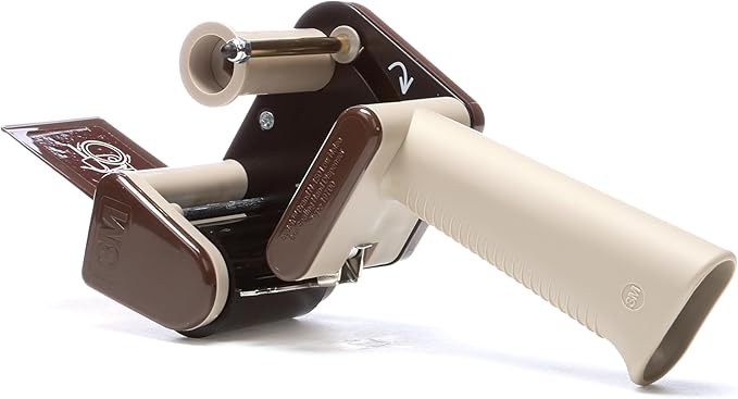 3M Scotch Low Noise Tape Dispenser H150 for Quiet or Recurrent Use, Pistol Grip Design, High-Impact Resistant, 2 in,Gray