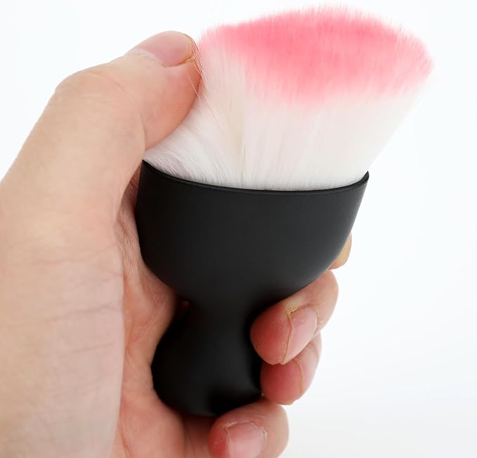 Car Detailing Brush, Soft Bristle Cleaning Brush, Scratch-Free Auto Duster Tool for Dashboard, Air Vents, Leather & Interior Cleaning (Black&Pink)